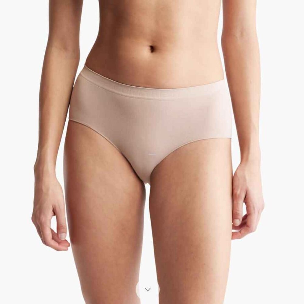 NWT 2 Pairs Calvin Klein High Waist Bikini Super Soft Nude XL